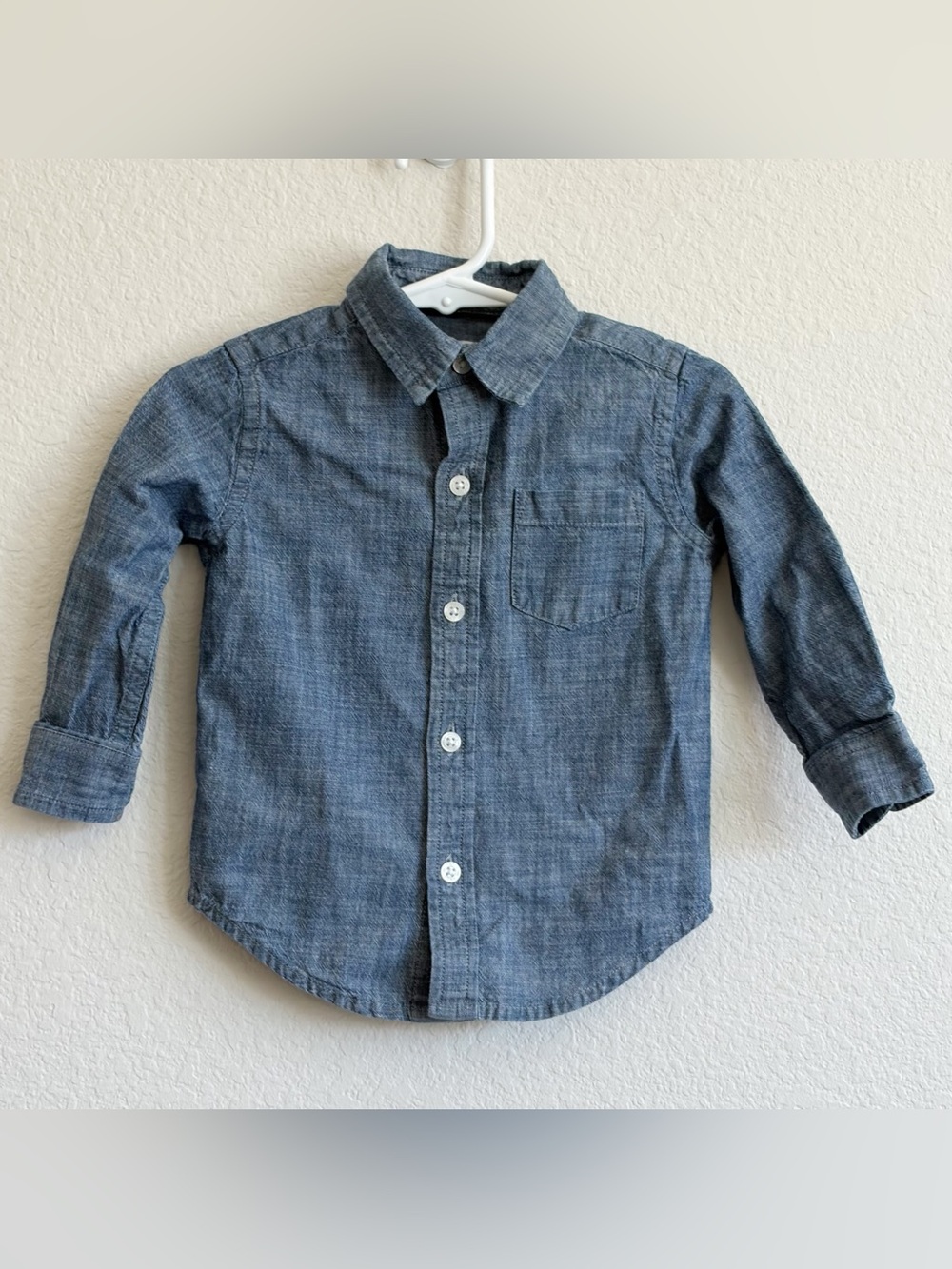 Janie and Jack Baby Toddler Boys Size 12- 18 Months Shirt Button Down Blue